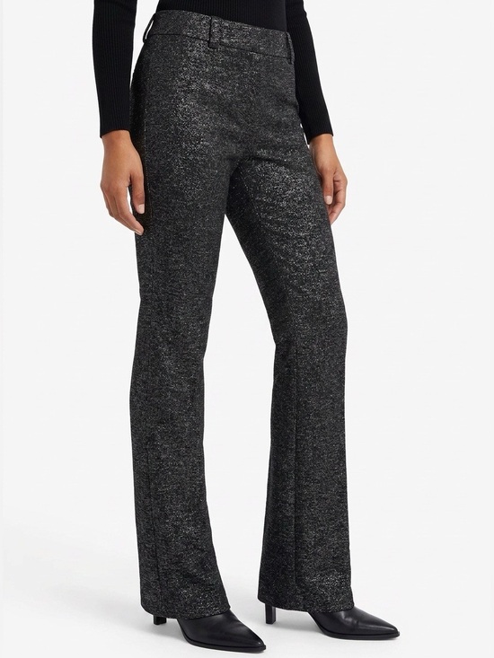 White House Black Market Pants - White House Black Market Women's Metallic Black Blake Bootcut Dress Pants